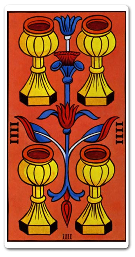 Is four of cups a yes or no?
